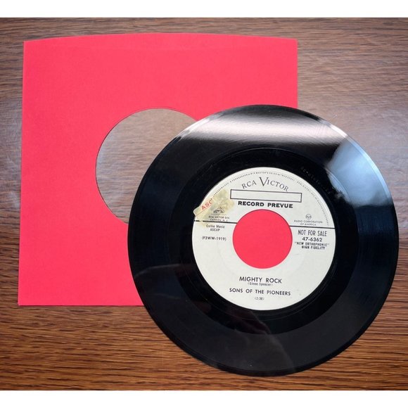 Sons of the Pioneers My Secret Wish / Mighty Rock 45 Country Promo RCA 47-6362 - Picture 4 of 4